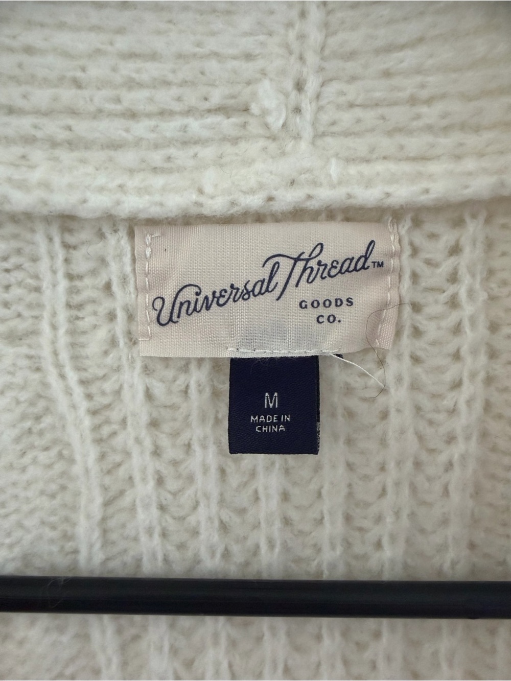 Universal Thread Cream Cable-Knit Women’s Sweater Cardigan - Picture 4 of 4